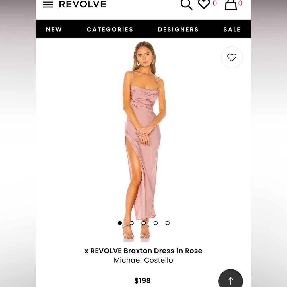 Never Been Worn - Michael Costello x Revolve - Mauve  dress - stunning!